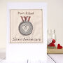 Personalised Silver Medal 25th Anniversary Card, thumbnail 1 of 12