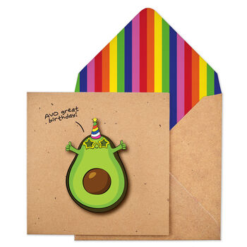 Handmade 3D Rainbow Birthday Cards Pack Of Five, 4 of 6