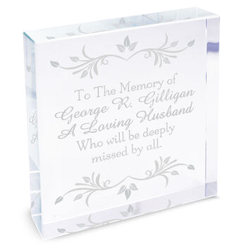 Personalised Sentiments Memorial Crystal Token, 3 of 6
