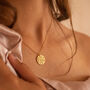 Chunky 14 K Gold Plated Layer Goddess Necklace, thumbnail 1 of 11