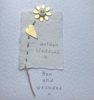 Personalised Golden Wedding Anniversary Card, 2 of 2