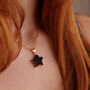 Black Star Druzy Gemstone Gold Plated Necklace, thumbnail 1 of 3