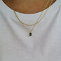 Dainty Green Necklace, thumbnail 2 of 5