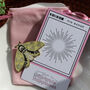 Yellow Moth Brooch With Gift Pouch, thumbnail 4 of 6