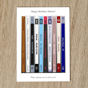 Personalised 40th Birthday Card 1984 Music, 6 of 6