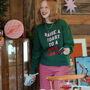Raise A Toast Slogan Christmas Jumper Sweatshirt, thumbnail 4 of 6