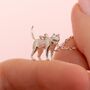 Personalised Short Haired Cat Sterling Silver Necklace, thumbnail 3 of 6