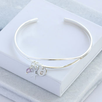 Personalised Silver Open Cuff Bangle, 4 of 10