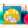 Laser Cut Dinosaur Birthday Card, thumbnail 3 of 5