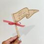 Personalised 'First Day Of/Last Day Of' Reversible Wooden Flag Keepsake, thumbnail 1 of 5