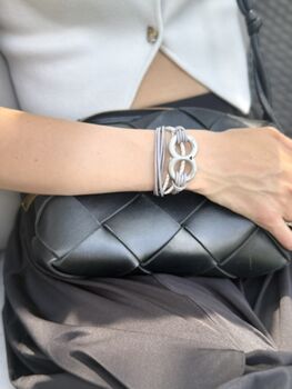 Personalised Taupe Leather Double Urn Bracelet For Ashes Memorial Keepsake Jewellery For Women And Pets, 4 of 9