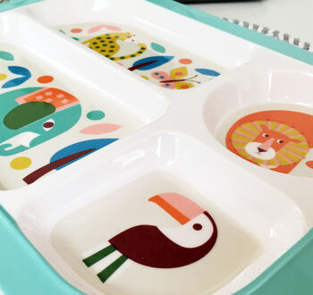 Children's Wild Wonders Design Melamine Food Tray, 5 of 6