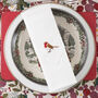 Mr And Mrs Robin Embroidered Napkins, thumbnail 4 of 7