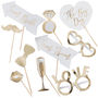 Gold Foiled And White Wedding Photo Booth Props, thumbnail 2 of 3