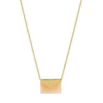 Gold And Pink Envelope Necklace, 2 of 2