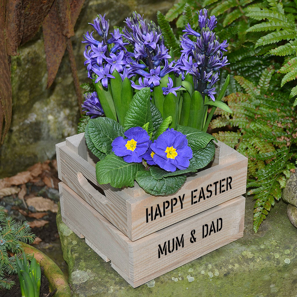 Personalised Mini Wooden Planter Gardening Gift By 