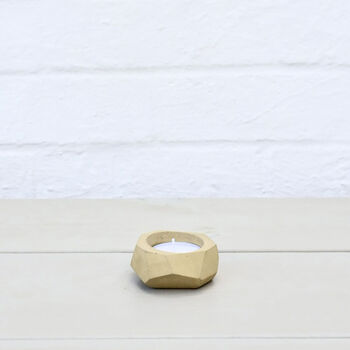 Sustainable Concrete Tea Light Holder And Candle, 3 of 10