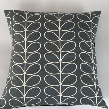 Orla Keily Grey Linear Stem Cushion Cover, 3 of 6