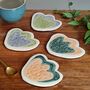 Tulip Flower Shaped Ceramic Coasters, thumbnail 1 of 12