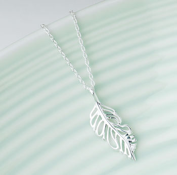 Feather Sterling Silver Gold Or Rose Gold Necklace, 2 of 12