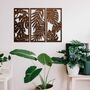 Framed Wooden Leaves Tropical Oasis Wall Decor, thumbnail 6 of 12