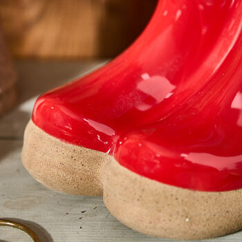 Personalised Large Red Welly Boots Planter, 6 of 8