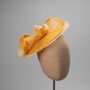 Yellow Modern Saucer Hat 'Larisa', thumbnail 2 of 11