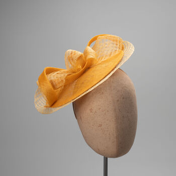 Yellow Modern Saucer Hat 'Larisa', 2 of 11