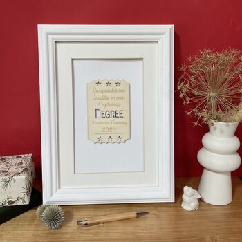 Personalised Degree Wooden Card, 3 of 10