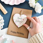 Personalised Sister Birthday Card Heart Gift, thumbnail 1 of 3