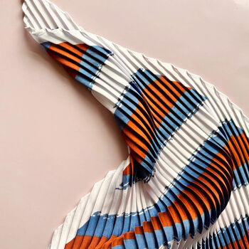 Pleated Bengal Stripes Silky Scarf In A Handbag Box, 3 of 8