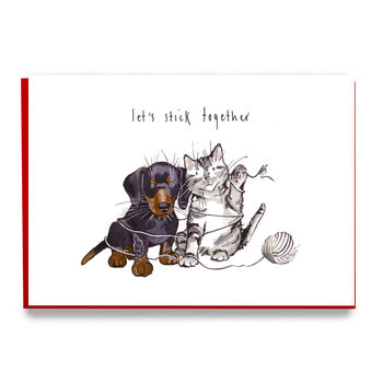 Let's Stick Together Greetings Card, 2 of 3