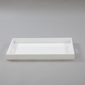 Handcrafted Lacquered Rectangular Serving Trays, 4 of 12