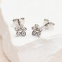 Sterling Silver Cubic Zirconia Daisy Stud Earrings, thumbnail 1 of 4