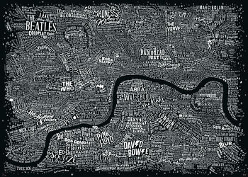 Music Map Of London Print, 3 of 9