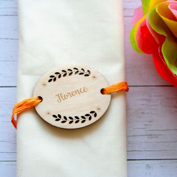 Personalised Fern Wooden Place Settings, 3 of 5