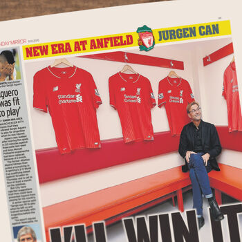 Jürgen Klopp Liverpool Years Personalised Football Gift Newspaper History Book, 10 of 10