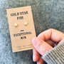 Gift For Mum. Gold Star Earrings, thumbnail 1 of 3