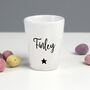 Personalised Easter Star Name Ceramic Egg Cup, thumbnail 2 of 4