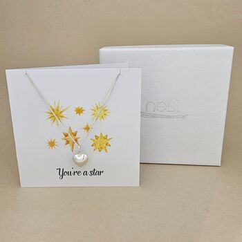Boxed 'You're A Star' Heart Necklace Card, 2 of 3