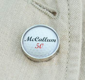 Personalised Golf Ball Lapel Pin Badge, 7 of 7