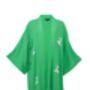 Origami And Hokusai Wave Embroidered Island Green Long Kimono, thumbnail 12 of 12