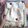 Personalised Cashmere Hat, Scarf And Gloves Gift Set, thumbnail 1 of 6