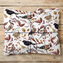 Autumn Birds Wrapping Paper Roll Or Folded, thumbnail 1 of 3