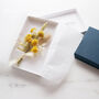 'Sunny' Yellow Dried Flower Buttonhole Wedding Corsage, thumbnail 4 of 6