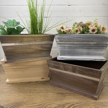 Personalised Wooden Pot Planter, 11 of 12