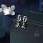 Celtic Trinity Knot Huggie Hoop Earrings, thumbnail 3 of 11