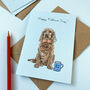 Golden Cocker Spaniel Father's Day Card, thumbnail 2 of 2