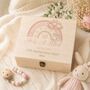 Personalised Baby Girl Rainbow Keepsake Box, thumbnail 1 of 4