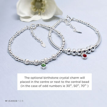 70th Birthday Bracelet, Beatrice, Sterling Silver, 5 of 7